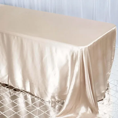 Miniatura 31 de Efavormart - Mantel rectangular de satén, 90 x 132 pulgadas, suave, oblongo, lavable, mantel decorativo de tela sedosa para bodas, fiestas, Plata