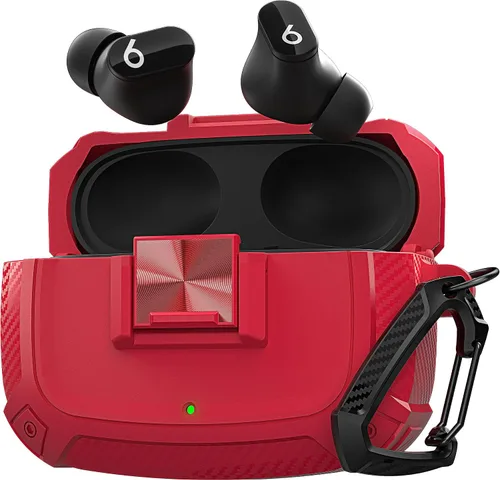 Miniatura 10 de Maxjoy Funda para Beats Studio Buds, Studio Buds Plus 2023 con cerradura, Studios Bud + fundas protectoras a prueba de golpes con llavero para Beats