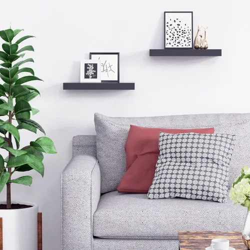 Miniatura 8 de Ballucci Estantes flotantes, juego de 2 estantes de pared de madera de 16 pulgadas con soportes invisibles para baño, sala de estar, dormitorio