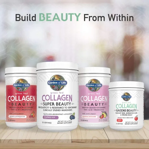 Miniatura 8 de Garden of Life - Grass Fed Collagen Beauty - Polvo de colágeno para mujeres y hombres, sabor granada y arándano, 20 porciones, para las uñas, piel