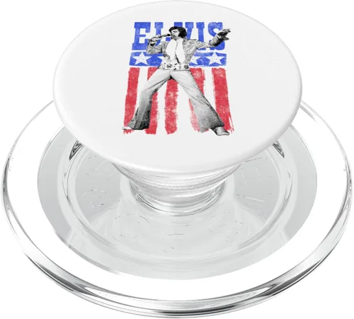 Miniatura 8 de Elvis Presley PopGrip intercambiable con la bandera estadounidense