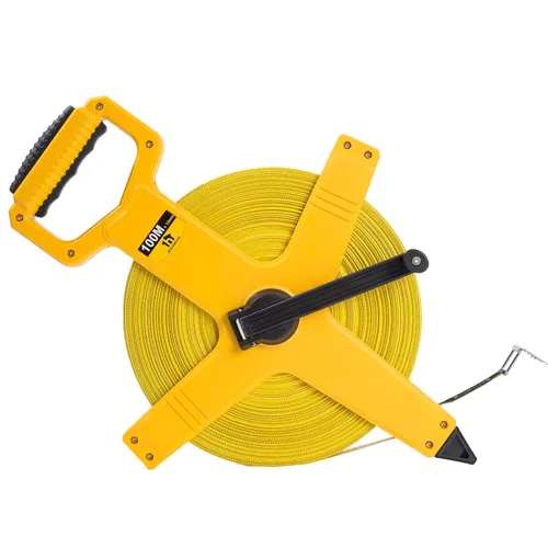 Miniatura 6 de Cinta métrica de fibra de vidrio de carrete abierto, cinta métrica de 165 pies por 1/2 pulgada, escala métrica para ingeniero, exterior, campo