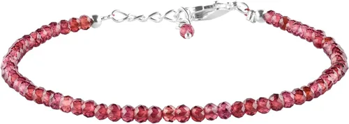 Miniatura 5 de Yanara Stone Bracelets For Women Beads Dainty Gemstones Jewelry for Women Birthstone, Chakra Energy Healing Crystals, Silver Plated Chain 8 inch