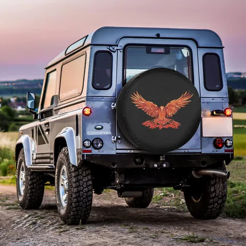 Miniatura 6 de Cubiertas de neumáticos de repuesto para remolque de caravana, Flying Phoenix, resistentes a la intemperie, a prueba de polvo, universales