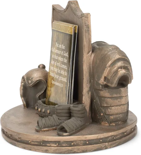 Miniatura 6 de Dicksons Bronzetone Full Armor Scripture - Tarjetero decorativo de resina (3 x 4)