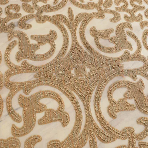 Miniatura 5 de Gxi Paneles de cortinas transparentes de jacquard marrón con ojales, 2 paneles para sala de estar, puerta corredera, cortina de gasa de tul europeo