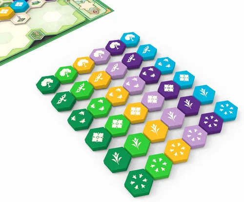 Miniatura 5 de Asmodee Azul Queen's Garden Juego de mesa - Crea un Paraíso Real, Juego de colocación de azulejos de mosaico y estrategia para niños y adultos, A