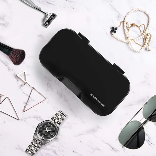 Miniatura 3 de Limpiador ultrasónico de joyas, limpiador ultrasónico de 18.6 fl oz, limpiador ultrasónico de gafas de 48 KHz, limpiador ultrasónico portátil