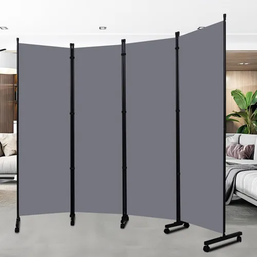 Divisor de ambientes portátil de 88 pulgadas y pantallas de privacidad plegables, divisor de pared de 4 paneles para separación de habitaciones,
