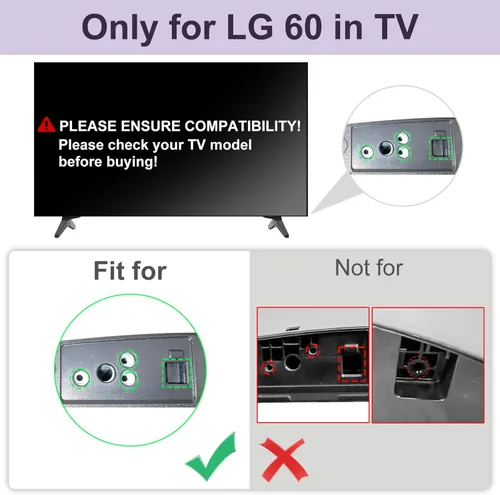 Miniatura 2 de Patas de TV para LG TV patas de soporte, para 60 pulgadas LG TV patas 60UJ6200 60UJ6300 60UJ6540 60UJ630T 60UJ6320 60UK6090PUA 60UK6200PUA 60UM6900