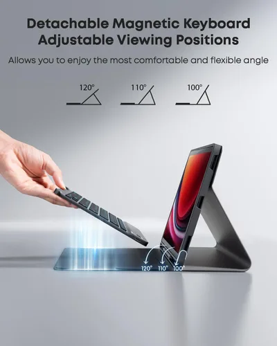 Miniatura 6 de Funda para tablet A8 con teclado Samsung Galaxy Tab A8 de 10.5 pulgadas 2021/2022 SM-X200, SM-X205 Dazzle Magic Keyboard retroiluminado Soporte