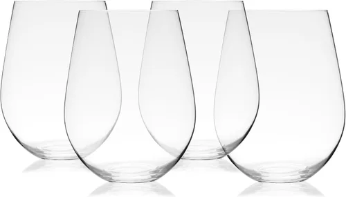 True Juego de copas de vino sin tallo, copas modernas para vinos tintos y blancos, cócteles, bebidas, regalos de boda, inauguración de la casa,