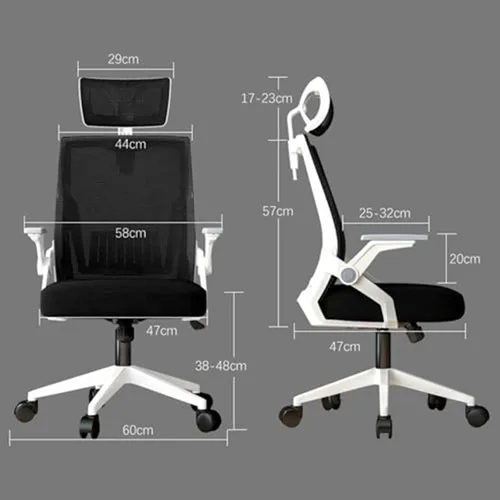 Miniatura 2 de Ergonomic Desk Office Chair with Adjustable Lumbar Support, High Back Mesh Computer Chair with Headrest and Flip-up Armrests Task Chair for Home