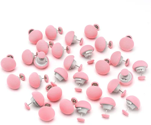 Miniatura 14 de 30 piezas de edredón y alfileres de cortina asequibles, para usar como rosquillas de edredón, alfileres de cortina o tapicería segura (azul redondo)