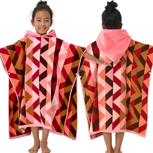 Miniatura 15 de VOOVA & MOVAS Poncho de Toalla de Baño Gruesa con Capucha para Niños (4-8 Años) - Bata de Toalla de Natación de Algodón Turco Suave y Absorbente