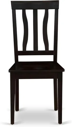 Miniatura 8 de East West Furniture PFAN6-CAP-W - Juego de comedor de 6 piezas que contiene una mesa de comedor cuadrada con hojas de mariposa y 4 sillas de cocina