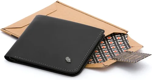 Miniatura 6 de Bellroy Cartera Hide & Seek (diseño plegable de cuero delgado, bloqueo RFID, capacidad para 5 a 12 tarjetas con una sección oculta) (negro)