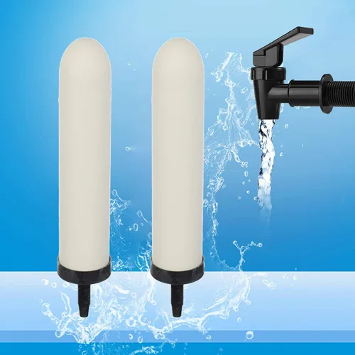 Miniatura 6 de HUI NING Vela de filtro de cerámica de repuesto de 10 pulgadas con carbón activado para sistema de filtro de agua por gravedad de encimera, cubo
