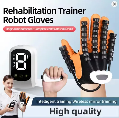 Miniatura 2 de Guantes portátiles del robot del entrenamiento del dedo del golpe hemiplejia entrenador dedo ejercitador de la función de la mano de reparación