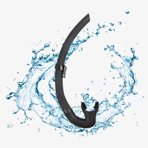 Miniatura 5 de Snorkel de silicona para buceo, buceo, pesca y hockey submarino o snorkel Negro