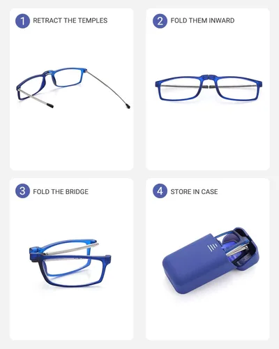 Miniatura 5 de LUFF Folding Reading Glasses for Men Readers for Women Anti Blue Light Glasses