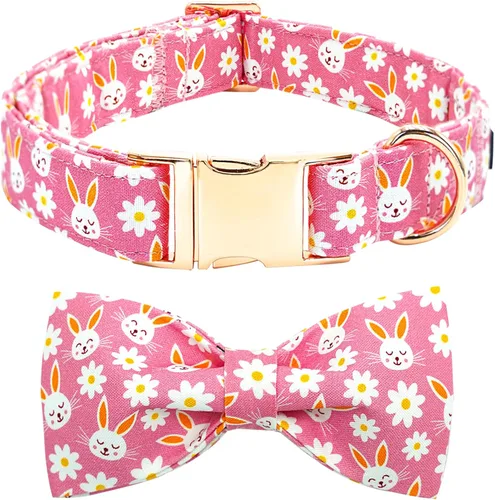 Miniatura 19 de Collar para perro, con estampado de tiburón, collar para cachorro, collar para mascotas, collar de lazo para perros, suave, duradero, ajustable, A