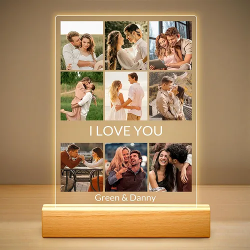 Miniatura 12 de Marco de fotos personalizado con luz nocturna, marcos de fotos personalizados con foto, marco de fotos personalizado, regalos de cumpleaños