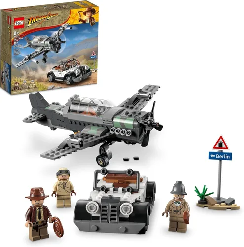 LEGO Indiana Jones and the Last Crusade Fighter Plane Chase 77012 - Juego de construcción con un juguete de avión para construir, 3 minifiguras