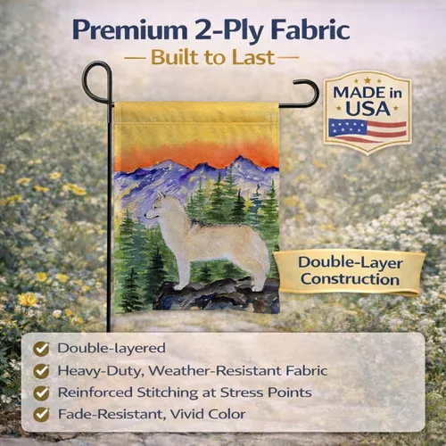 Miniatura 5 de Caroline's Treasures SS8285GF Bandera de jardín de Husky siberiano para buzón, bandera decorativa para patio exterior, obras de arte de patio, Husky