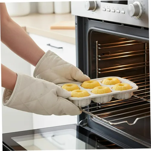 Miniatura 5 de Moldes de gelatina de silicona, 3 moldes de silicona para gelatina, 6 cavidades, antiadherentes para hornear donas, pasteles, brownies, mousse, molde