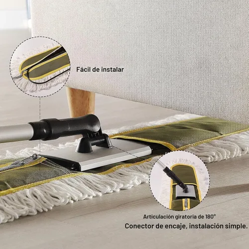 Miniatura 6 de CLEANHOME Trapeadores de Polvo Comerciales de 36" para Limpieza de Pisos, Trapeador de Piso de Servicio Pesado con Mango Largo, Suministros de Verde