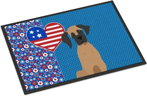 Miniatura 151 de Caroline's Treasures WDK5119JMAT Airedale Terrier USA - Tapete para interiores o exteriores, 24 x 36 pulgadas, tapete para puerta delantera