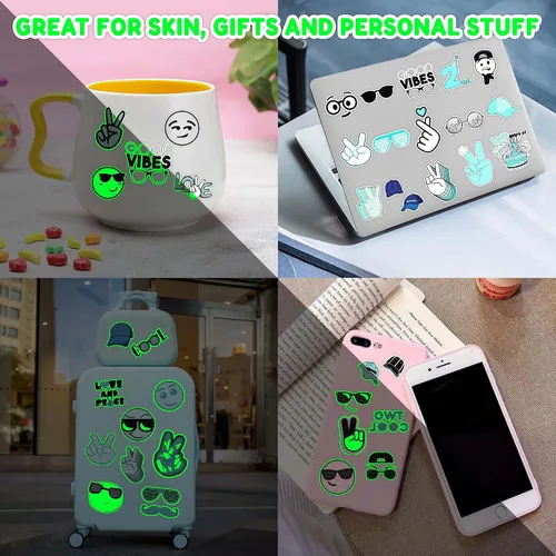 Miniatura 6 de Brillan en la oscuridad, dos geniales tatuajes temporales para niños y niñas, suministros de decoración de fiesta de segundo cumpleaños, regalos