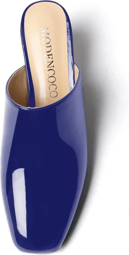 Miniatura 3 de MODENCOCO Zapatos de tacón bajo para mujer, cómodos, de patente, informales, con puntera cuadrada, de tacón bajo, de 2 pulgadas