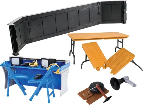 Comentaristas Corner Playset para figuras de lucha libre