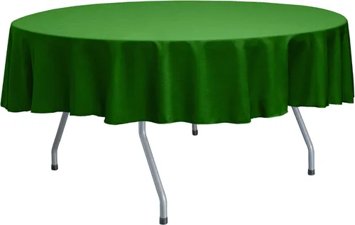 Miniatura 32 de ULTIMATE TEXTILE Mantel redondo reversible Shantung Satin Majestic de 72 pulgadas, color verde salvia
