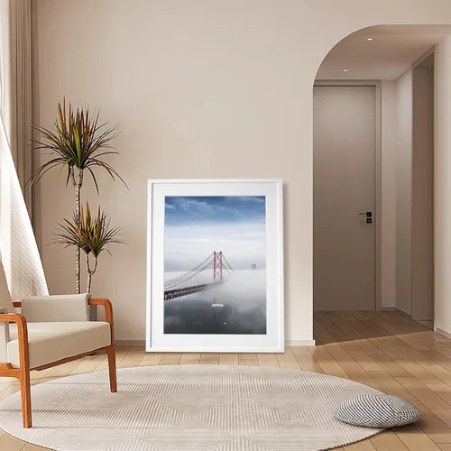 Miniatura 6 de Egofine Marco de fotos de madera maciza de 22 x 28 pulgadas cubierto por plexiglás mate para 18 x 24 pulgadas, color negro para montaje en pared