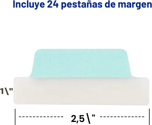 Miniatura 3 de Avery, Margin Ultra Tabs - Pestañas adhesivas reposicionables, 24 pestañas, de 2.5 x 1 pulgadas, marcadores de página de 2 lados para escribir