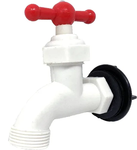 Miniatura 5 de Grifo de tambor Válvula de barril de lluvia Espiga de 1/2 "Entrada macho NPT x 3/4" NPT Grifo de salida de manguera [600-538] Llave para Barril