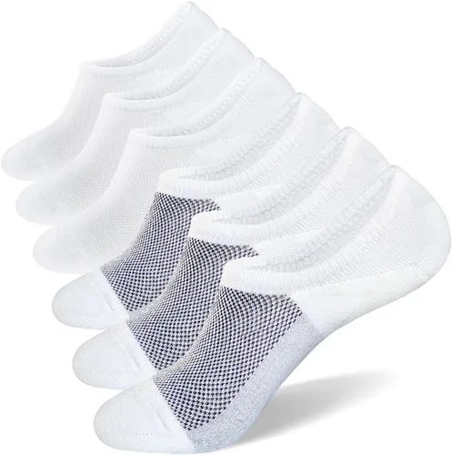 Miniatura 8 de SIXDAYSOX Calcetines invisibles para hombre, paquete de 6/8 unidades, de algodón, finos, corte bajo, antideslizantes para zapatos planos, tenis