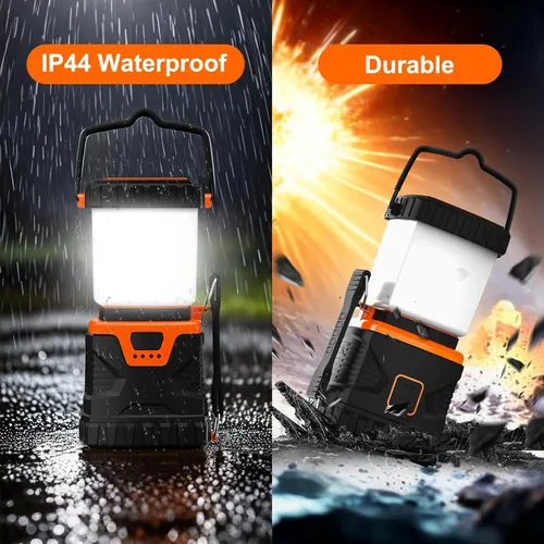 Miniatura 5 de Linterna LED para campamento, recargable, 1000 lúmenes, portátil con 5 modos de luz, IP44 impermeable 4400 mAh, linterna para tienda de campaña