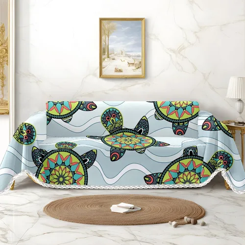 Miniatura 17 de White Cats - Funda de sofá con estampado de gatos negros, fundas para sofá y sillón, resistente a las manchas, protector universal de muebles