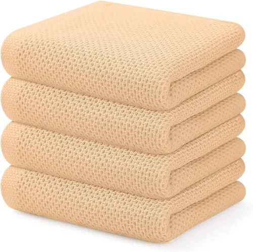 Miniatura 44 de Kitinjoy - Paños de cocina de 100 % algodón, tela de tejido gofrado, paño de limpieza ultrasuave, absorbente y de secado rápido. Gris Oscuro