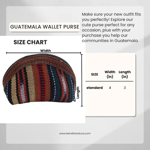 Miniatura 4 de Llavero de tela Maya hecho a mano Pequeña bolsa con cremallera para mujer