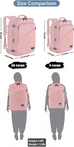 Miniatura 39 de MATEIN - Mochila de viaje extragrande de 10.56 galones, mochila de viaje ampliable apta para aerolíneas, para viajeros de fin de semana, hombres
