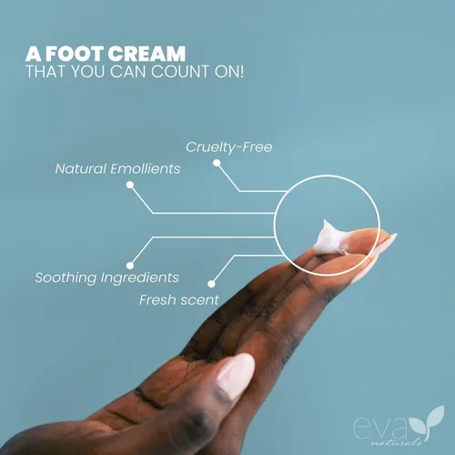 Miniatura 5 de Eva Naturals Crema de pies de árbol de té – Loción hidratante para pies y bálsamo para talones y pies secos y agrietados con menta, mentol, menta