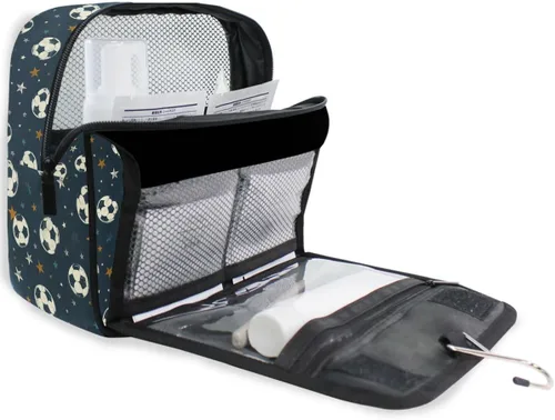 Miniatura 8 de Neceser colgante de viaje -326 - Kit de fútbol para maquillaje, organizador de cosméticos para hombres y mujeres