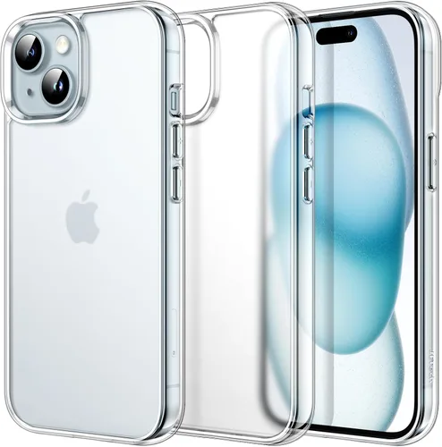 Miniatura 12 de JETech - Funda para iPhone 15 de 15,5 cm, cubierta antiamarilleo a prueba de golpes, parte trasera transparente antiarañazos (negro)