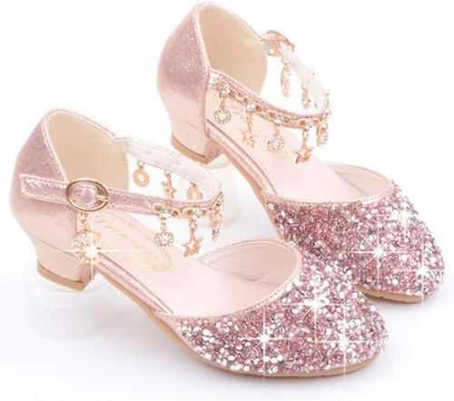 Miniatura 6 de LFHT - Zapatos de vestir para niñas pequeñas, con lentejuelas y brillantina, zapatos de baile de princesa Mary Jane, sandalias de baile para fiestas