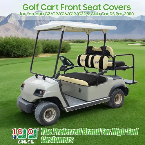 Miniatura 2 de 10L0L Fundas para Asientos Delanteros y Traseros de Carrito de Golf, Juego Completo para G2 G8 G9 G11 G14 G16 G19 G20 G21 G22 y Club Car DS